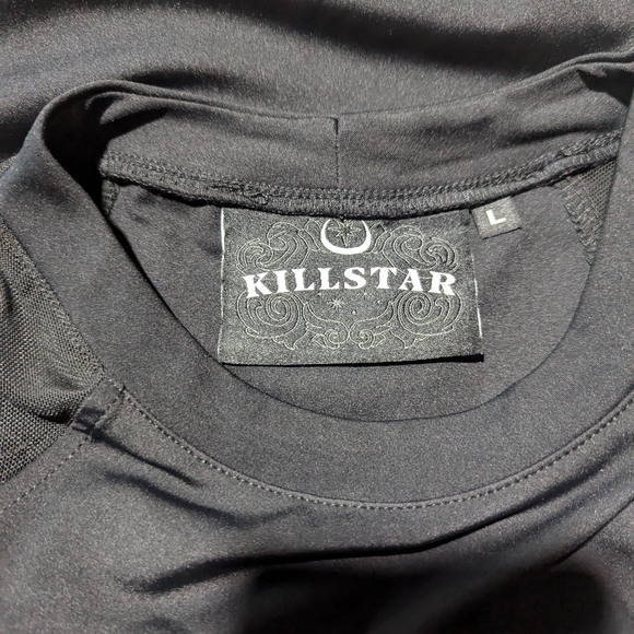 Killstar Sleek Black Dress - Picture 3 of 4